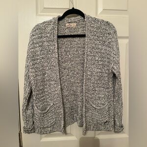 Hollister Women’s‎ Gray Open Front Knit Cardigan Sweater Size S Cozy Layer